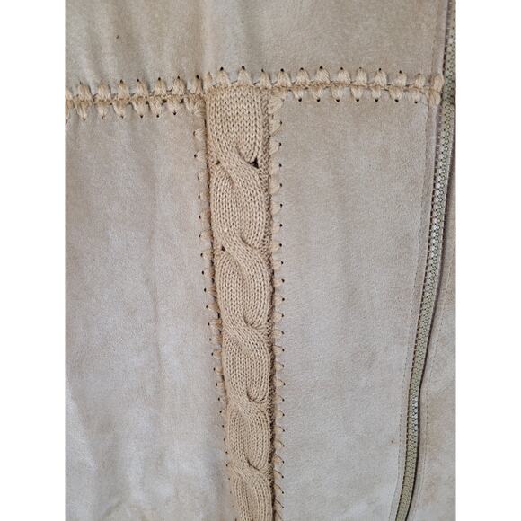 DESIGNERS STUDIO ORIGINALS Beautiful Tan Suede Leather Vest Size XL - Picture 2 of 7